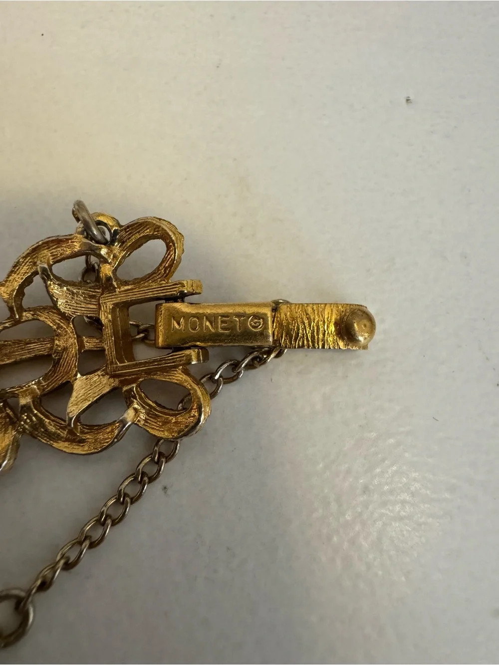 Vintage Monet Open Work Line Bracelet Circa 1960